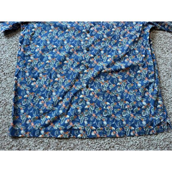 CREMIEUX Men's Collared button up, Tropical/Floral Print; size XL, Lightweight - Picture 8 of 9